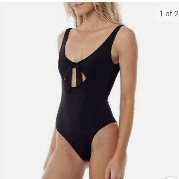 Rhythm Womens Gidget Solid Nectarine/orange One-Piece Swimsuit Size 12 Large - Picture 3 of 14